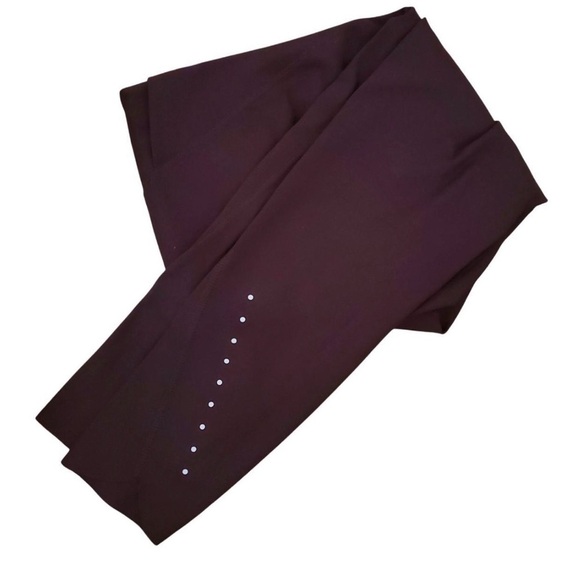 Danskin HR Tights with Reflective Dots and Pockets.  Color-Espresso Brown - Picture 2 of 8